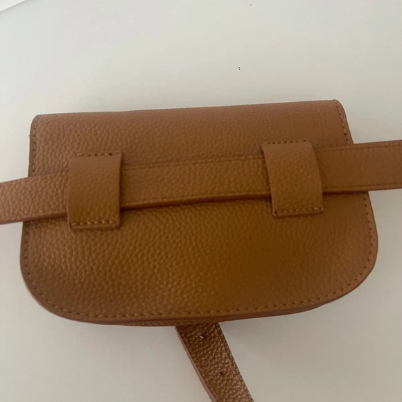 Belted Fanny Pack Belt Bag Tan Size M - Picture 5 of 11